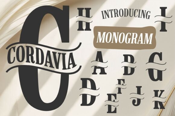 Cordavia Monogram: A Stylish Serif Font That Elevates Your Design Projects