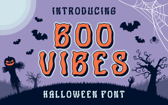 Embrace the Halloween Spirit with Boo Vibes: A Playful and Eerie Font for Every Occasion