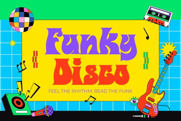 Funky Disco: A Retro-Inspired Display Font for Dynamic Design Projects