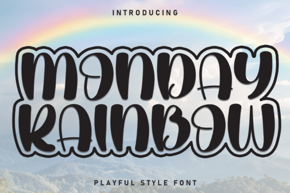 Monday Rainbow: A Playful Display Font for Creative Design Projects