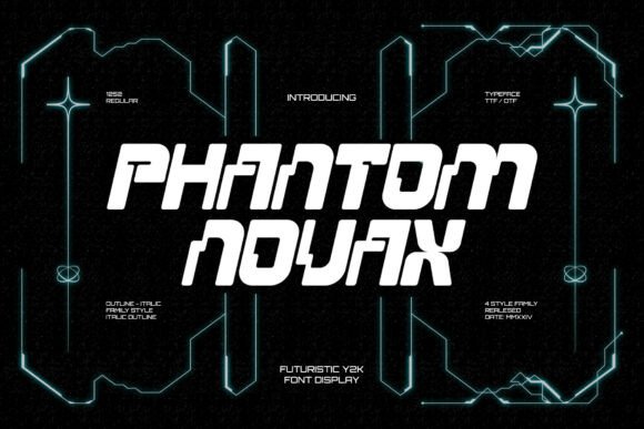Phantom Nouax: A Bold Fusion of Retro Sci-Fi and Modern Typography