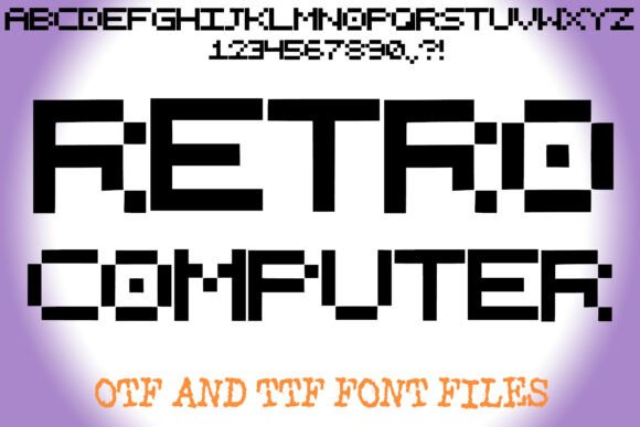 Retro Computer: A Pixelated Typeface for Modern Projects with Vintage Charm