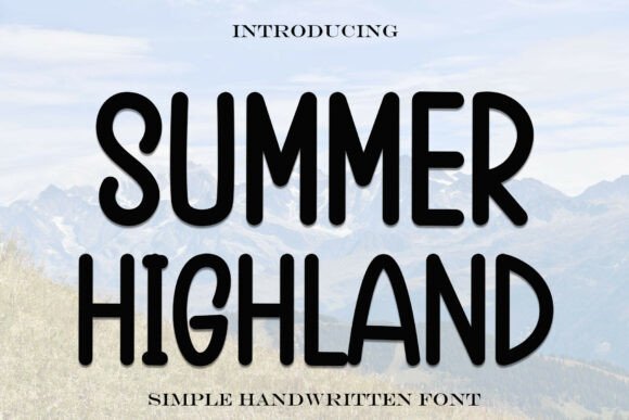 Summerhighland: A Versatile Handwritten Font for Creative Designs